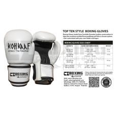 Personalized Boxing Gloves With Mesh Palm White & Black